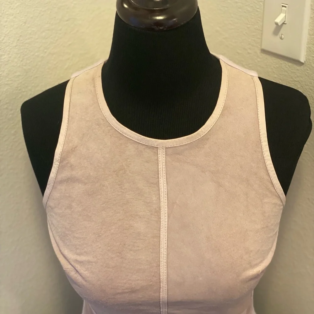 2 FOR $25BAILEY 44 Orchid Lilac Lavender Leather Kelly Tank Top Suede XS $198 - Picture 6 of 10
